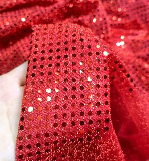 YYCRAFR Faux Sequin (3mm) Knit Fabric Shiny Dot Confetti for Sewing Costumes Apparel Crafts by The Yard (1 Yard, Red): Fabric Sourcing and Quality Notes