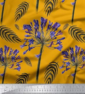 Soimoi Heavy Canvas Gold Fabric - by The Yard - 58 Inch Wide - Leaves & Reticulata Floral Pattern Fabric - Botanical and Elegant Fusion for: Fabric Sourcing and Quality Notes