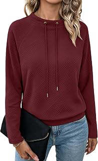 Womens Sweatshirts No Hood Raglan Sleeve Loose Fit Pullover Tops: Jacquard Weave and Production Notes