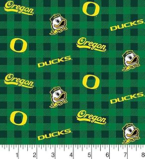 SYKEL ENTERPRISES Oregon Ducks Buffalo Plaid Cotton Fabric-Sold By The Yard-NCAA Officially Licensed: Fabric Sourcing and Quality Notes