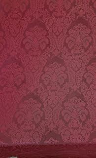 Damask,Gothic Design,Damask Upholstery and Drapery, Dark Red, Jacquard Fabric Sold by The Yard 60wide, Sold by Yard: Jacquard Weave and Production Notes