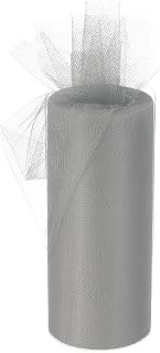 MECCANIXITY 6 Inch 25 Yards Tulle Ribbon Rolls Pastel Netting Fabric Net Cloth for Gift Wrapping Christmas Wedding DIY Crafts, Grey: Fabric Sourcing and Quality Notes