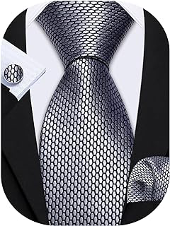 Mens Tie Set Plaid Check Stripe Neckties Pocket Square Cufflinks: Jacquard Weave and Production Notes