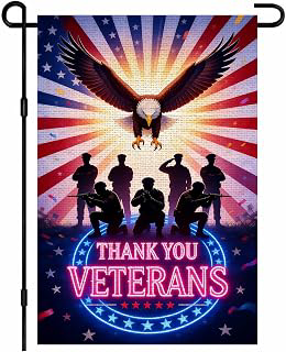 IVN Veterans Day Eagle Garden Flag 12x18 Inch Double Sided Yard Decor: Fabric Sourcing and Quality Notes