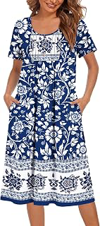 Nightgowns for Women Short Sleeve Pleated House Dress with Pockets: OEM Production and Sizing Notes