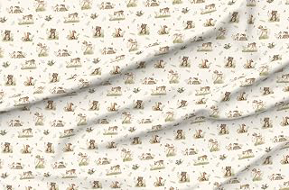 Spoonflower Fabric Woodland Baby Forest Animals on Petal Signature Cotton: Fabric Sourcing and Quality Notes