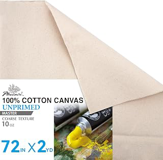 PHOENIX Unprimed Canvas Fabric by The Yard 72 Inch x 2 Yard (6ft): Fabric Sourcing and Quality Notes