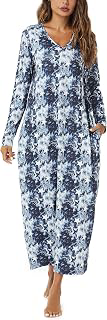 Women Cotton Long Nightgowns Long Sleeves Nightshirts V Neck Full Length Sleep Shirts with Pocket: OEM Production and Sizing Notes
