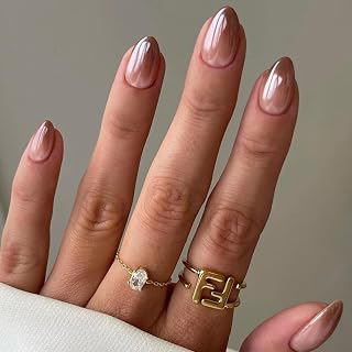 Solid Color Ombre Brown Press on Nails- Short Almond Fake Nails Glossy Gradient Coffee Fingernails in 12 Sizes -24pcs Reusable Pure Colour Fall: Ombre Dyeing and Production Notes