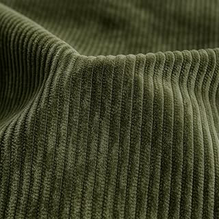 Olive Green Corduroy Fabric by The Yard, 59