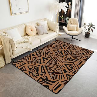 Erosebridal Brown and Black Decorative Carpet for Teens Geometric Triangle Area Rug 3X5 Modern Simple Aesthetics Living Room Rugs for Kids Boys: Jacquard Weave and Production Notes