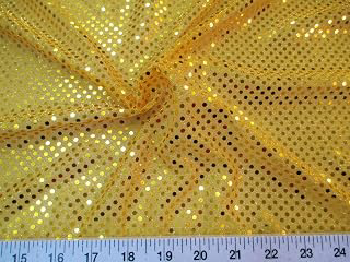 Discount Fabric Stretch Glitter Mesh Sequin Dots Yellow Gold Sheer Sparkle L48: Fabric Sourcing and Quality Notes