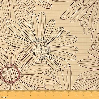 Feelyou Daisies Blossom Fabric By The Yard Decorative: Fabric Sourcing and Quality Notes