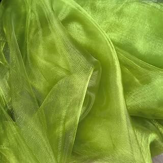 YYCRAFT Shiny Sheer Organza Fabric 59 Inch by the Yard for Dresses, Decor, Fluffy Skirts, Apparel, DIY (2 Yards,Lime Green): Fabric Sourcing and Quality Notes