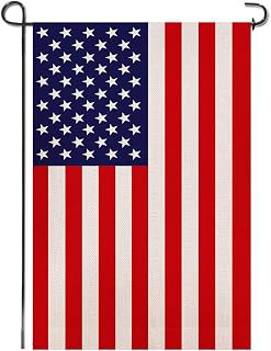 Burlap American 4th of July Garden Flag, United States Stars and Stripes Patriotic US Garden Flag, Double Sided, Perfect Decor for Outdoor Yard: Fabric Sourcing and Quality Notes
