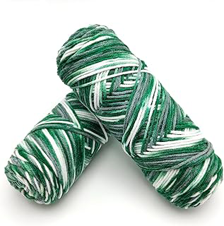 5-Ply Variegated Yarn 200g/2pcs, 100% Acrylic, DK Weight 2.5mm, Soft & Cozy Vibrant Gradient Colors for Knitting & Crocheting Sweaters, Scarves: Ombre Dyeing and Production Notes