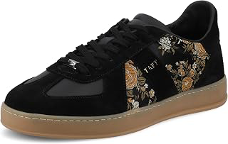 Mens Gatsby sneaker suede genuine leather jacquard floral upper lace up cushioned insole: Jacquard Weave and Production Notes