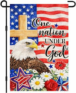 IVN Patriotic Eagle Garden Flag 12x18 Inch Double Sided Yard Decor: Fabric Sourcing and Quality Notes