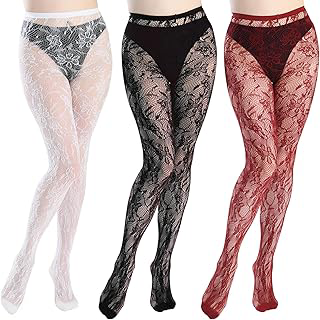 Lace Tights Women Black White Floral Patterned Fishnet Stockings: Print Design and Production Notes
