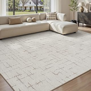 Cream White Neutral 8x10 Area Rug for Living Room Rug-Carpet Bedroom Rugs Textured Tufted Jacquard Ivory Modern Washable Rug for Dining Room: Jacquard Weave and Production Notes
