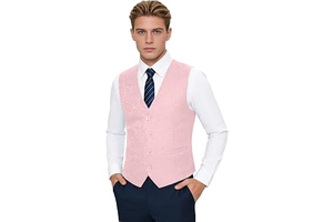 Men Jacquard Tuxedo Vest for Mens Formal Slim Fit Business Classic Prom Waistcoat Party Wedding Groom Vests: Jacquard Weave and Production Notes