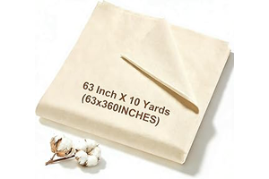 100% Cotton Muslin Fabric, Premium 63 Inch X 10 Yards Unbleached Natural Muslin Fabric by The Yard | Medium Weight Draping Fabric for Sewing: Fabric Sourcing and Quality Notes