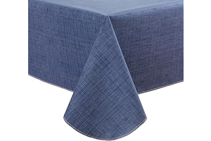 Pioggia Vinyl Tablecloth with Flannel Backing Rectangle Waterproof Oil-Proof Plastic Table Cloth Wipeable PVC Table Cover for Indoor and Outdoor: Fabric Sourcing and Quality Notes
