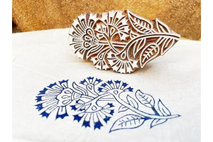 Wooden Block Stamp Floral Handmade Pailsly Patterned Block, Textile Printing Equipment, Home & Office Decor, Cookies Aand Henna: Print Design and Production Notes