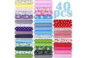40 Pcs 20 x 20 Inch Cotton Fabric Bundle Fat Square Quilting Patchwork: Print Design and Production Notes
