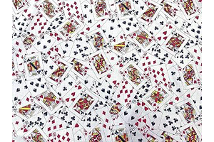 AMORNPHAN 44 Inch Casino Poker Classical Colors with Playing Card Suits Gamble Gaming Luck Pattern Printed On White Cotton Fabric for Craft: Fabric Sourcing and Quality Notes