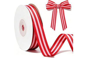 Whaline Stripe Ribbon 10 Yard Double-Sided Red Pink Striped Grosgrain Ribbon Woven Ribbed Craft Ribbons for Valentine's Day Wedding Decor Wreath: Fabric Sourcing and Quality Notes