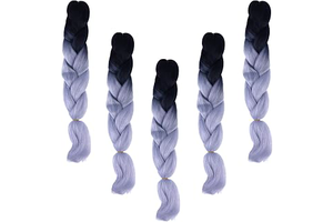 Braiding Hair Extensions 5pcs Ombre Colors Synthetic Xmas Halloween Season: Ombre Dyeing and Production Notes