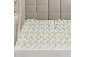 Royal Hotel Bedding Waterproof Jacquard and Viscose derived from Bamboo, Blend Fitted Topper, Top Split King Mattress Pad: Jacquard Weave and Production Notes