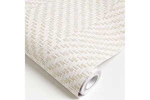 Rugreat Striped Grasscloth Wallpaper Peel and Stick Textured 78.8L 17.3W: Jacquard Weave and Production Notes