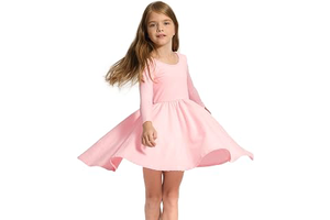 Girls Cotton Long Sleeve Dress Twirl Skater Dress 3-12Y: OEM Production and Sizing Notes