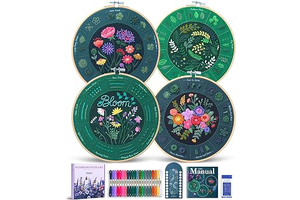 ETSPIL Embroidery Kit for Beginners & Adults, 30 Flower Patterns: Print Design and Production Notes