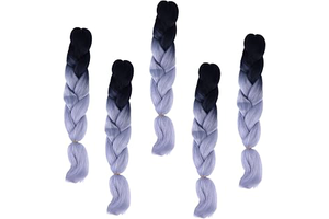 5pcs Ombre Colors Braiding Hair Extensions High Temperature Fiber: Ombre Dyeing and Production Notes