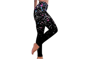 Women's Fashion Printed Yoga Pants Tight Straight Leg Leggings Stretchy Comfy Casual Beachwear Trousers: Print Design and Production Notes