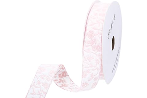 2 Rolls About 20 Yards Pink White 3D Rose Flower Pattern Floral Ribbon Spring Printed Polyester Fabric Ribbons Bulk with Spool for Sewing Making: Print Design and Production Notes