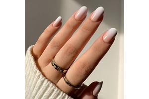 Glamnetic Press On Nails - Short Round, Glossy Fake Nails 30 Pc Full Kit: Ombre Dyeing and Production Notes