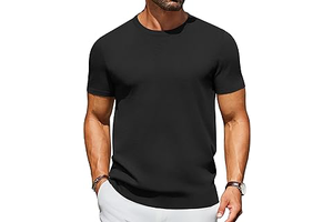 Men's Casual T-Shirts Short Sleeve Crewneck Pullover Knit Tee: OEM Production and Sizing Notes