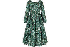 Girls Fall Dresses Long Sleeve Maxi Floral Winter Dress 7-14Y: OEM Production and Sizing Notes