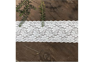 4 Inch Floral Lace Ribbon, 10cm Wide 5 Yard Long Elastic lace Trim, White Thick lace for Wedding Party, Home Decor, Lingerie Sewing Projects: Fabric Sourcing and Quality Notes