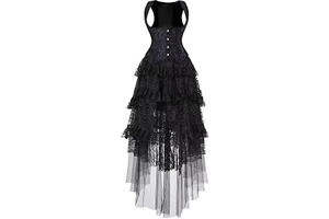 Women's Underbust Basques and Corsets Waist Cincher Vest Plus Size Top Black: Jacquard Weave and Production Notes