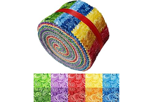 100% Cotton Jelly Roll Fabric Strips for Quilting and Sewing-Paisley Floral: Print Design and Production Notes