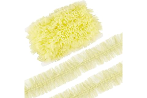GORGECRAFT 10 Yards Pleated Lace Trim Ribbon 2.36" Yellow Ruffled Gathered Edge Trim Vintage Ruffle Fabric Embroidered Sewing Dress Appliques: Fabric Sourcing and Quality Notes