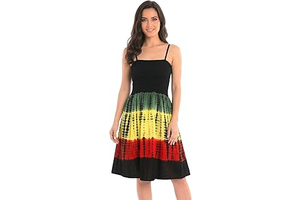 Women's Tie Dye Smocked Sundress, Rayon Challis Beach Cover Up with Removable Straps: OEM Production and Sizing Notes