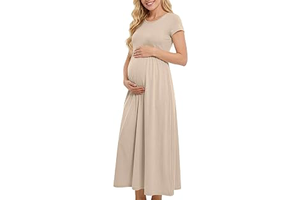 Ceboyel Women Maternity Dress Summer Short Sleeve Crew Neck Pregnancy Dresses Pregnant Loungewear for Baby: OEM Production and Sizing Notes