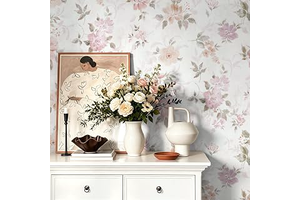 Floral Peel and Stick Wallpaper Pink Wall Paper Vintage Farmhouse Contact Paper Slef Adhesive Removable Wallpaper Watercolor Vinyl Waterproof: Jacquard Weave and Production Notes