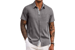 Men's Button Down Shirts Short Sleeve Casual Summer Beach Vacation Wedding Shirt with Pocket: OEM Production and Sizing Notes